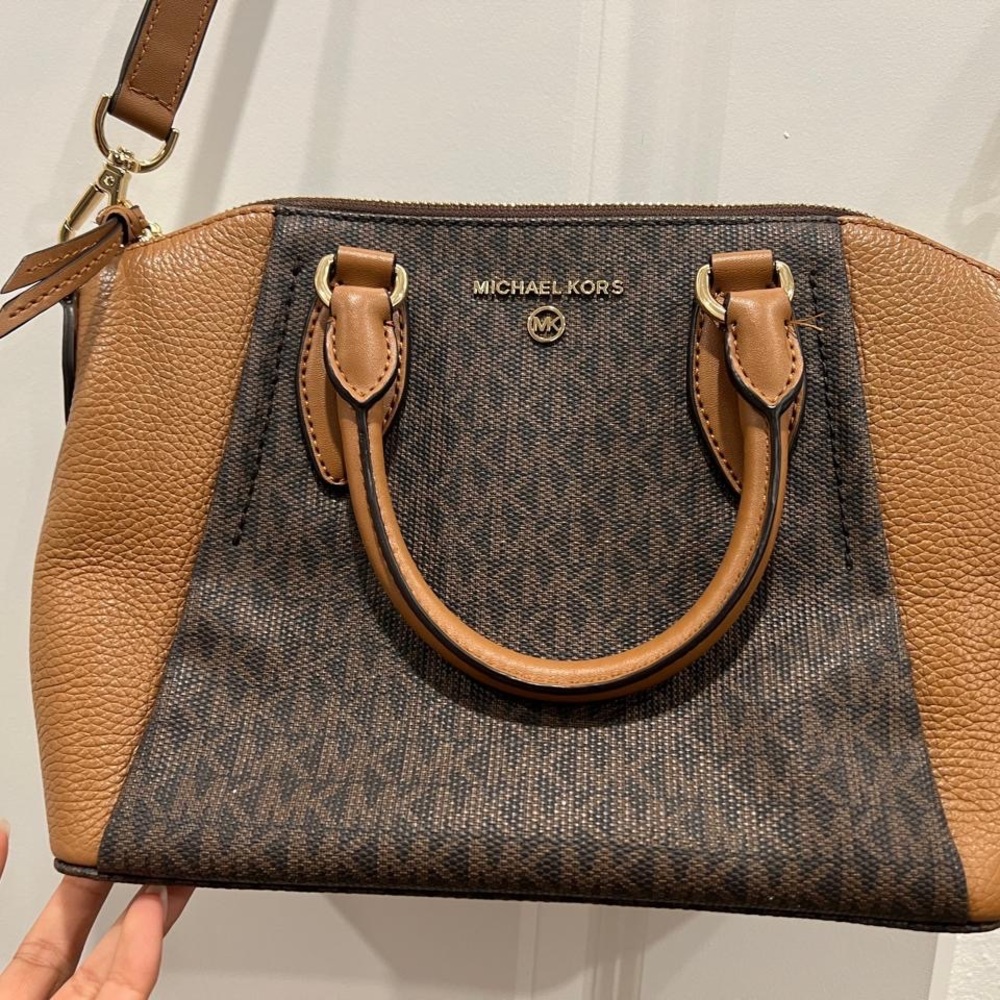 Michael Kors Black and Brown Satchel